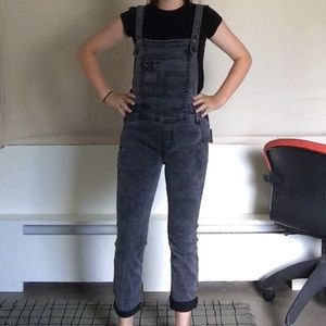 Free people dark grey overalls