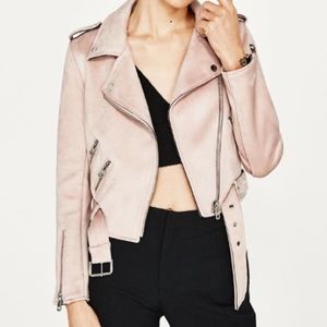 💕 Zara _ Pink Suede Effect Jacket!