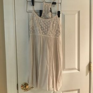 Crochet top, off white dress