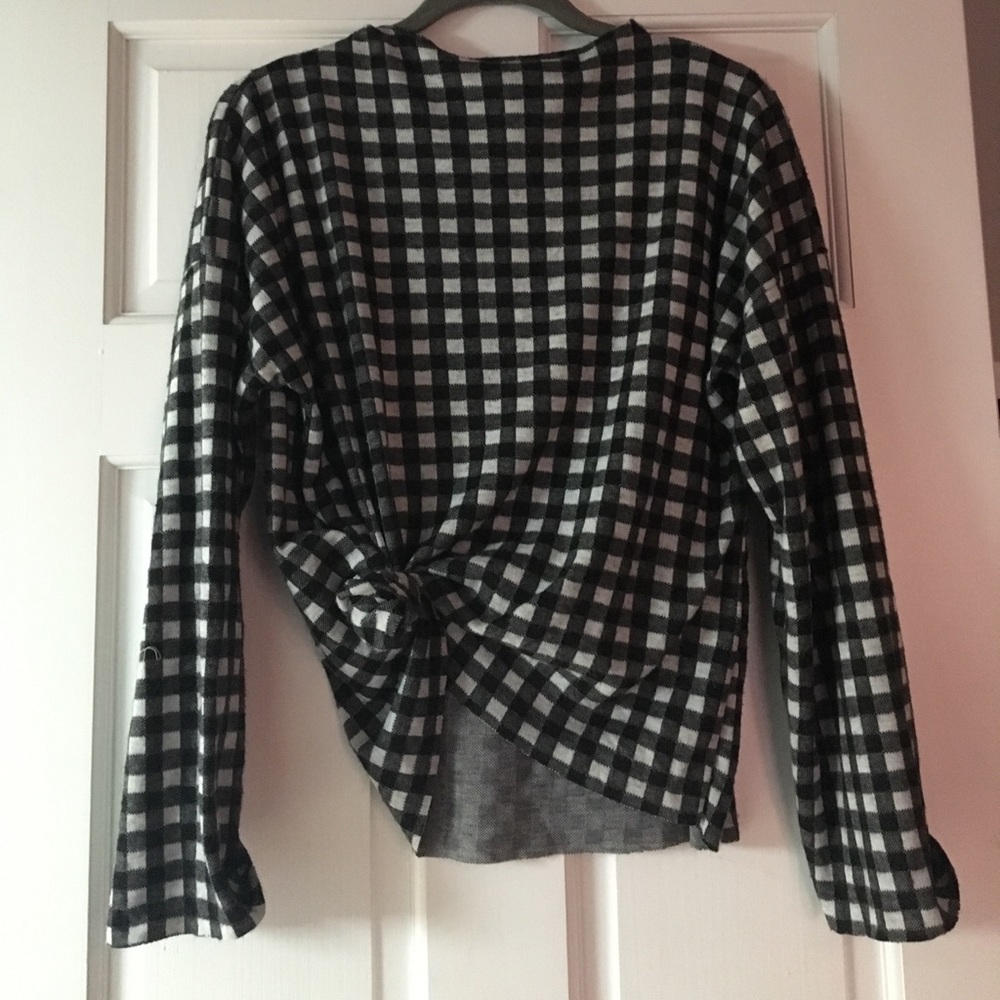 ZARA grid sweater