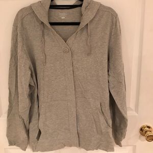 One button front closure Hoodie