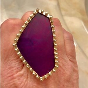 Kendra Scott Vintage Purple Agate Ramsee Ring