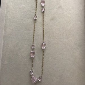 Gold and pink necklace