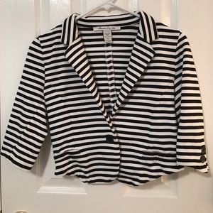 American Rag Striped Quarter Sleeve Blazer