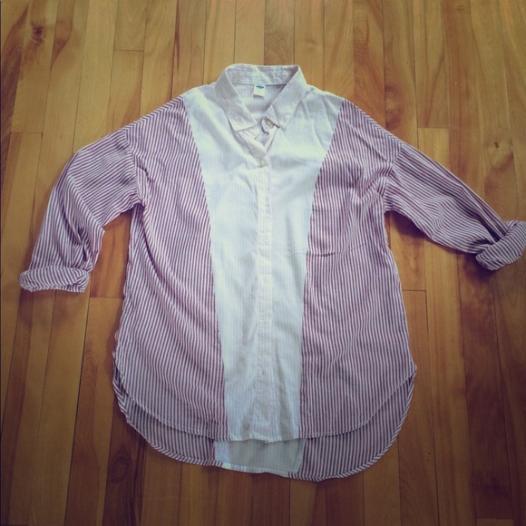 Old Navy Striped Button Up - Picture 1 of 2