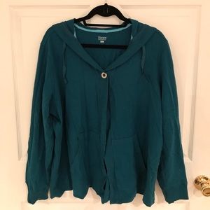 One Button (snap) front closure Hoodie
