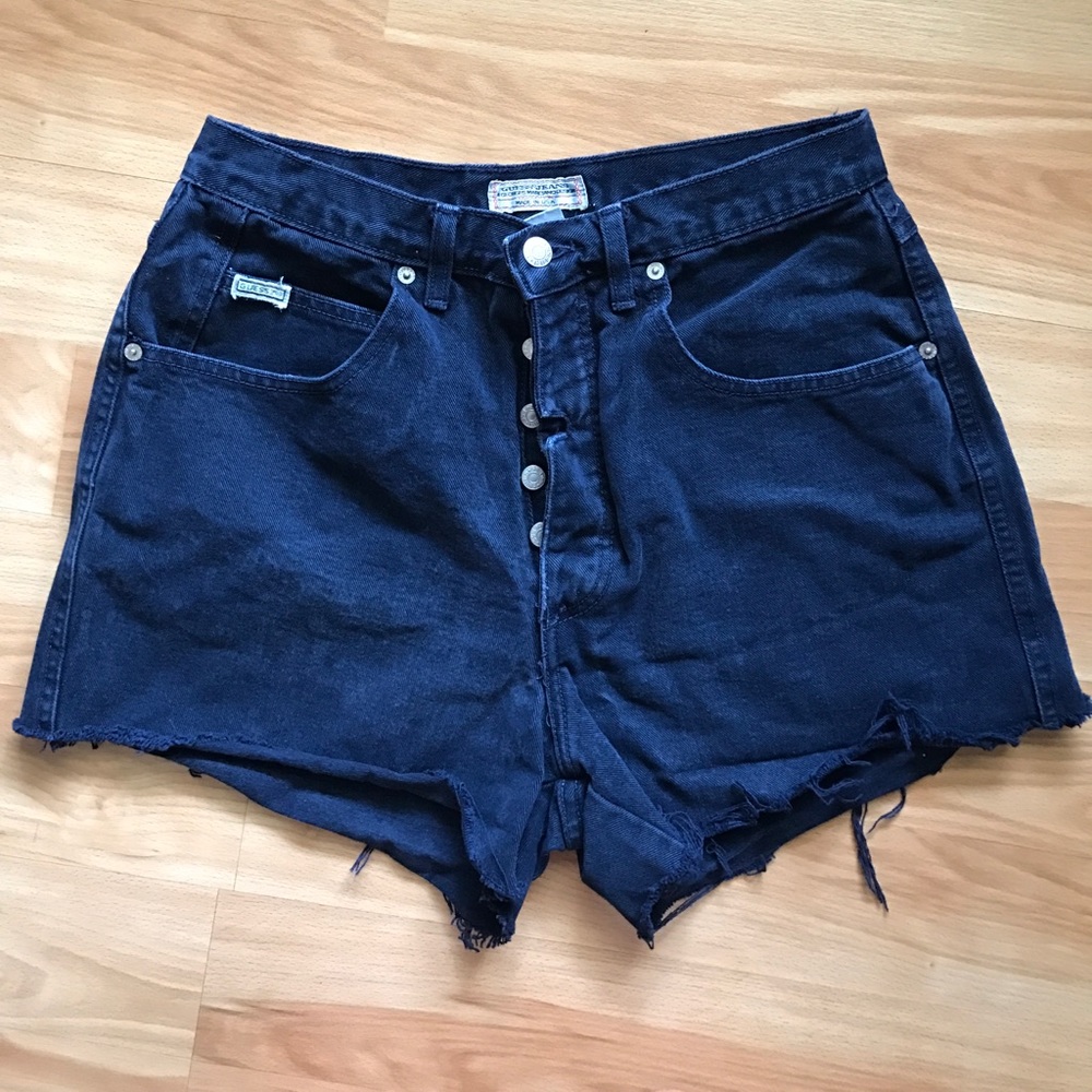 Retro Vintage hi rise Guess Jean cut off shorts