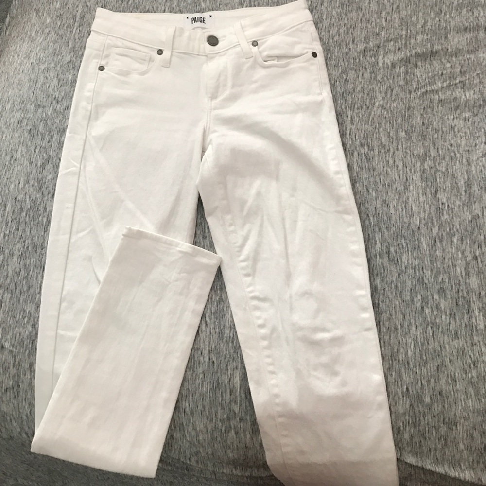White skinny Paige jeans