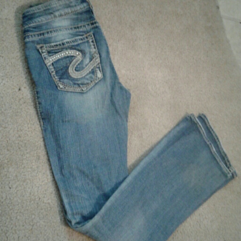 Silver Boot Cut Jeans