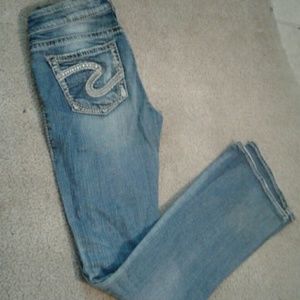 Silver Boot Cut Jeans