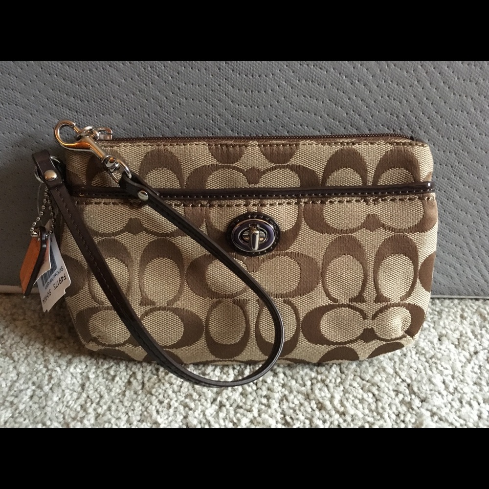Coach signature wristlet