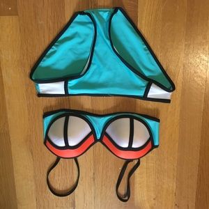 Matching swimsuit set; never worn
