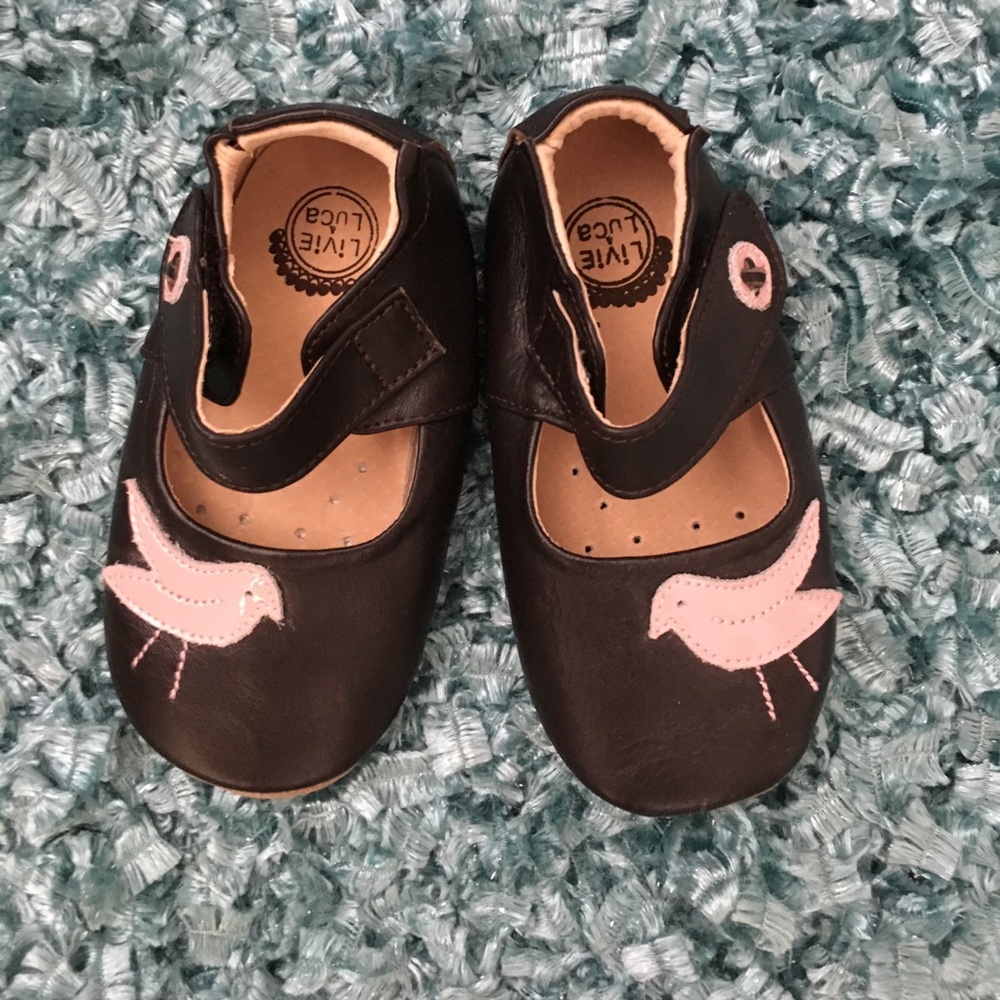 Livie Luca brown leather Mary Janes.
