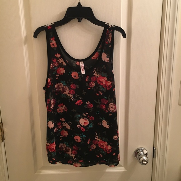 Mesh Floral Tank Top - Picture 1 of 2