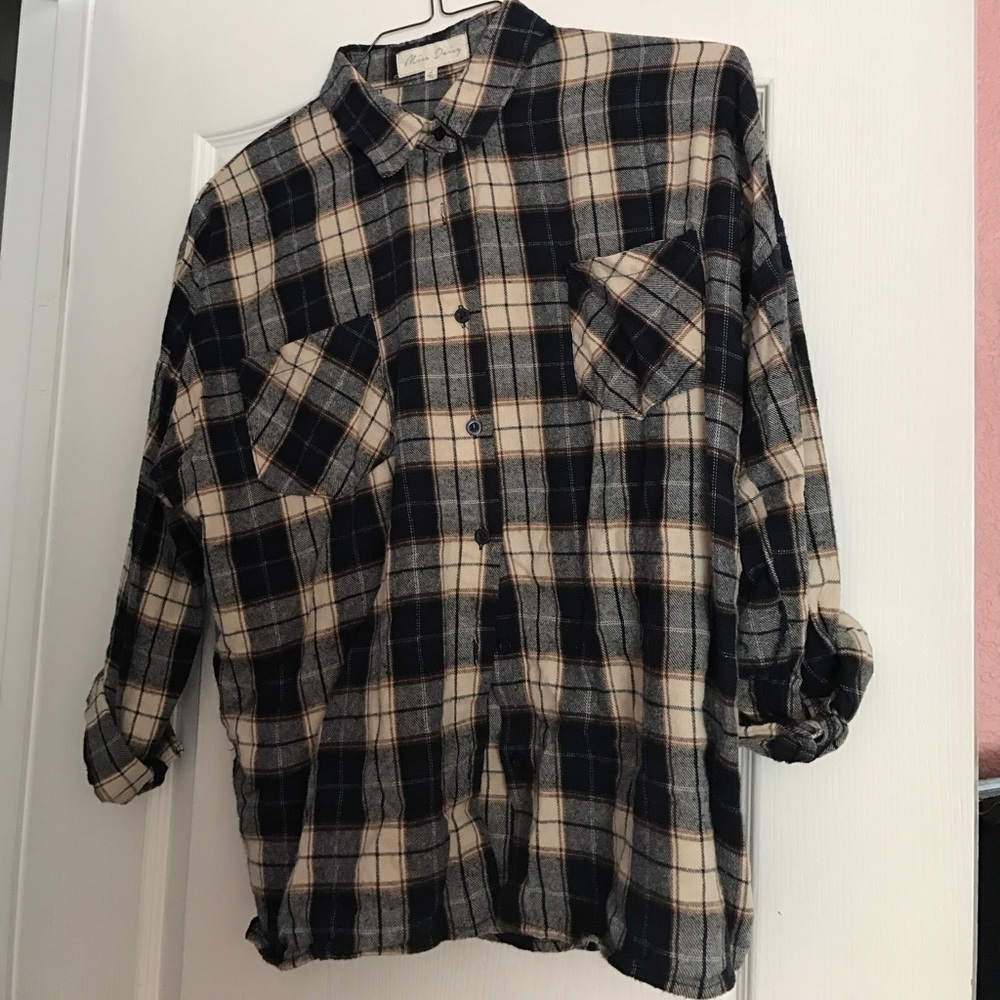 Plaid shirt warm tones