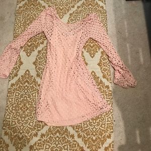 Light Pink Crochet Dress