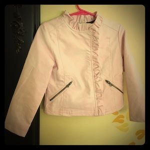 Pink leather jacket