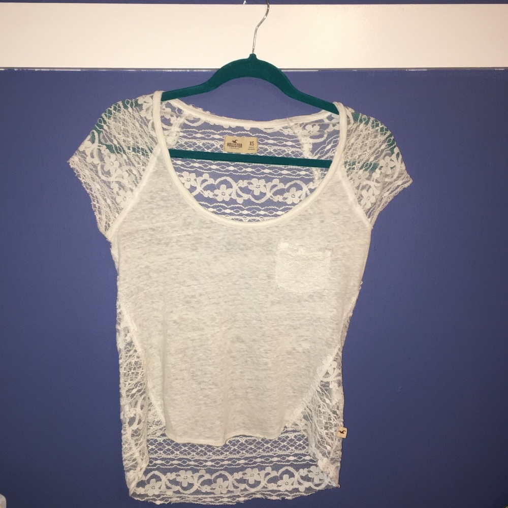 Hollister Hi-Lo Lace back tee