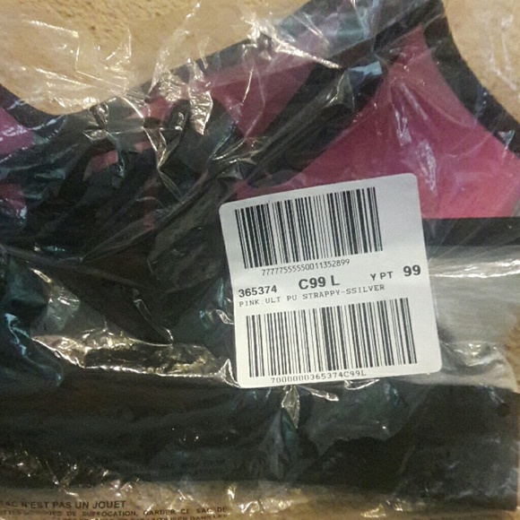 New VS Pink Ultimate Strappy Sports Bra Push Up - Picture 3 of 4