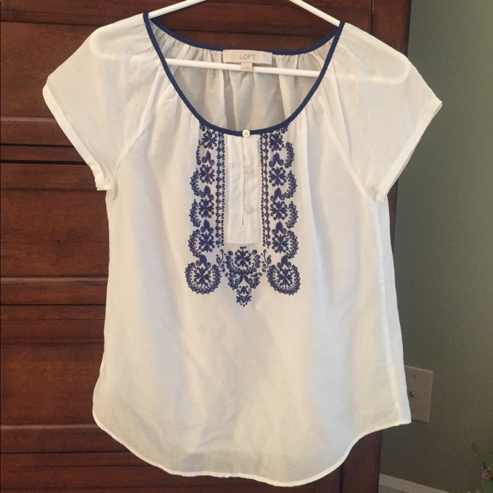 Loft cotton/silk top