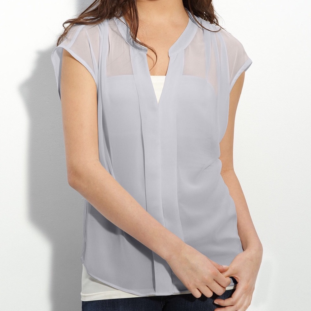 Red Haute Sheer Chiffon Blouse