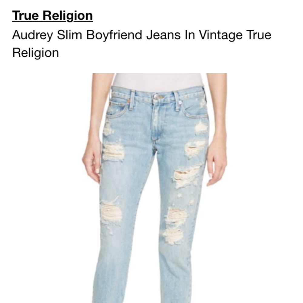 SOLD🖤True Religion Audrey Slim Boyfriend Jeans