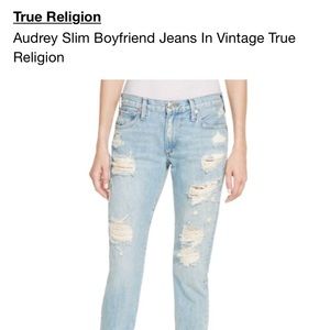 SOLD🖤True Religion Audrey Slim Boyfriend Jeans