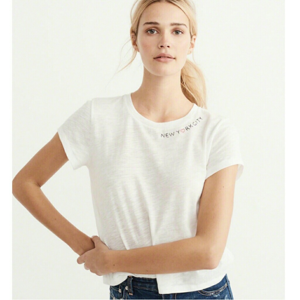 NWT A&F Stitched Tee