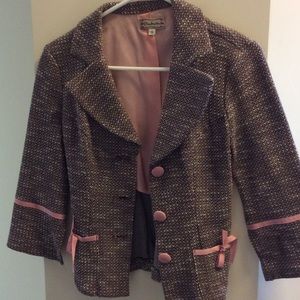 Cute pink, brown and blue blazer