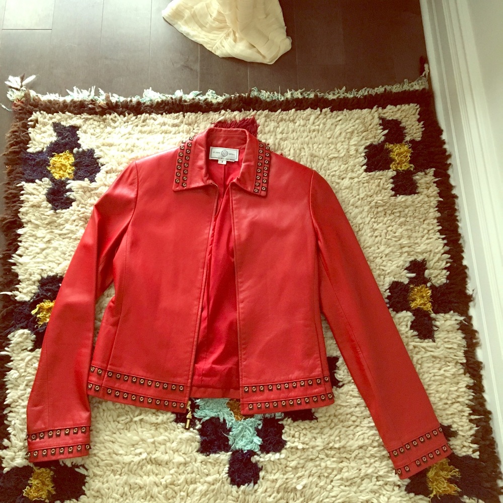 Vintage St. John leather jacket