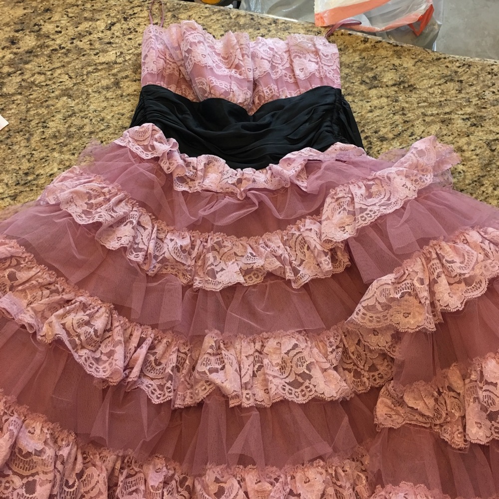 rare Betsey Johnson cupcake pink tulle dress sz 8