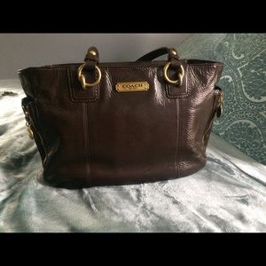 patent leather coach purse