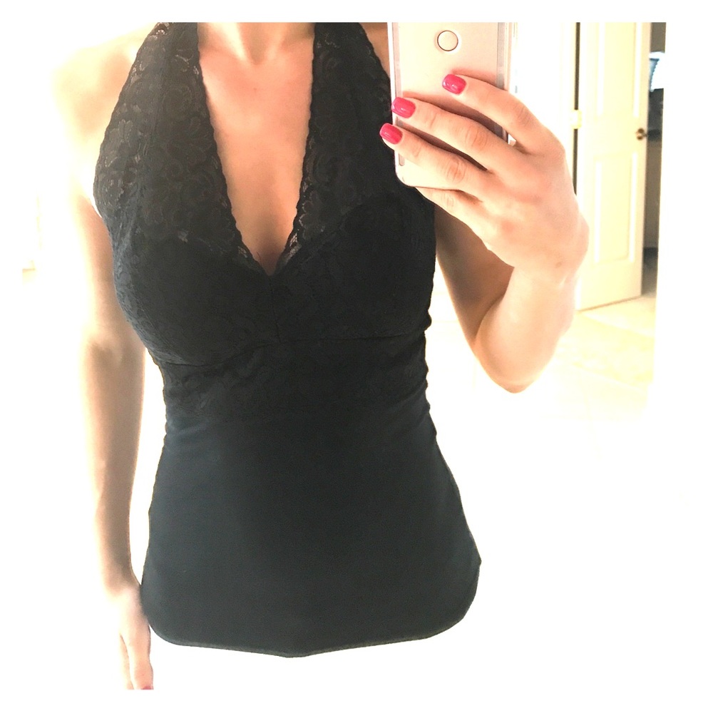 Black Lace halter top