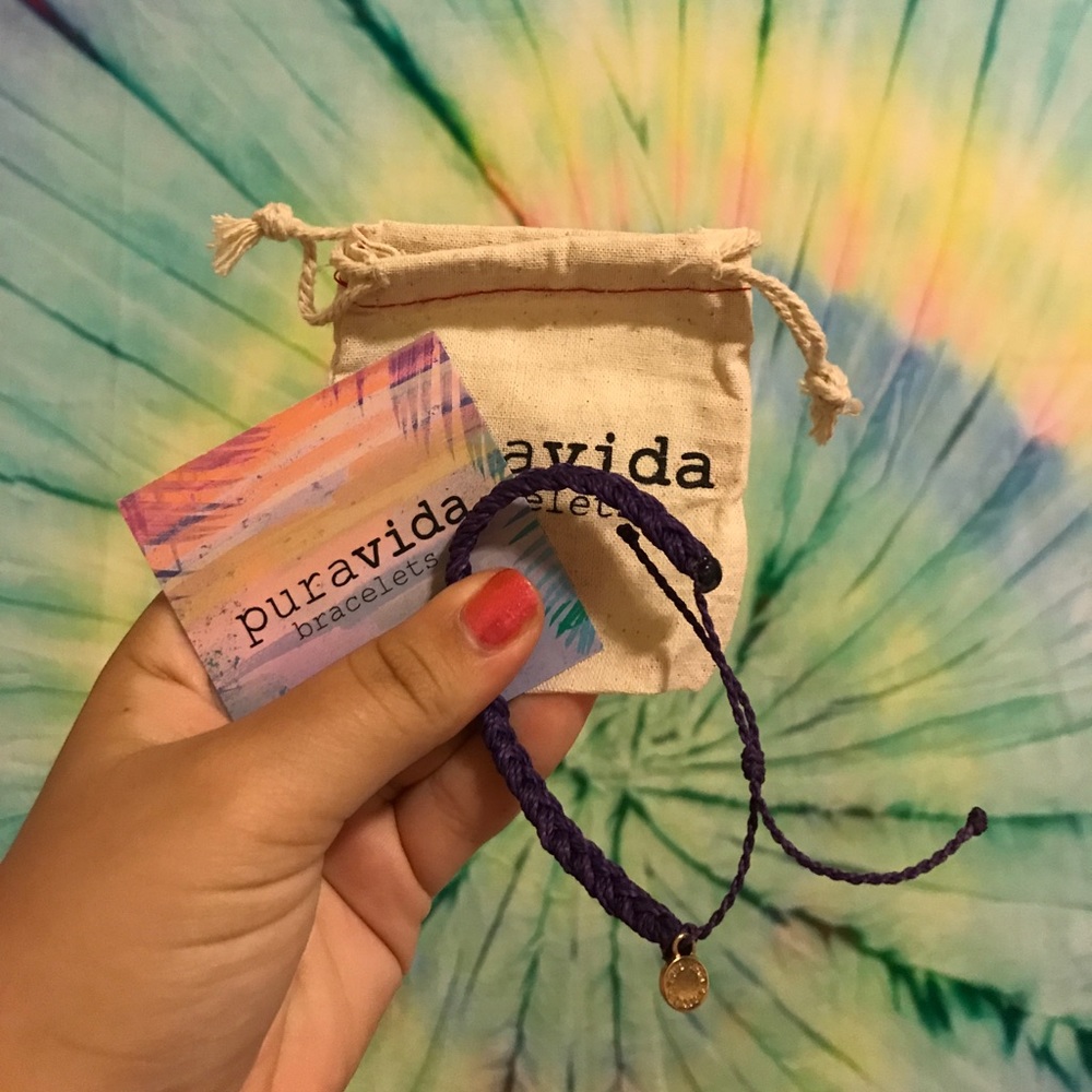 Pura Vida Purple Braided Bracelet