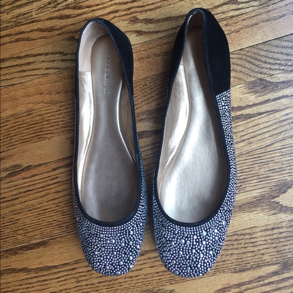 Gorgeous BCBG silver studded flats - Picture 3 of 4