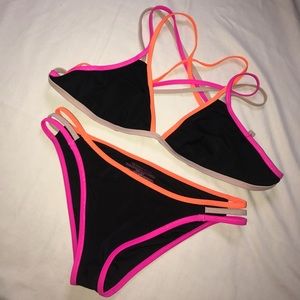 Victoria Secret Strappy Triangle Neon Bikini