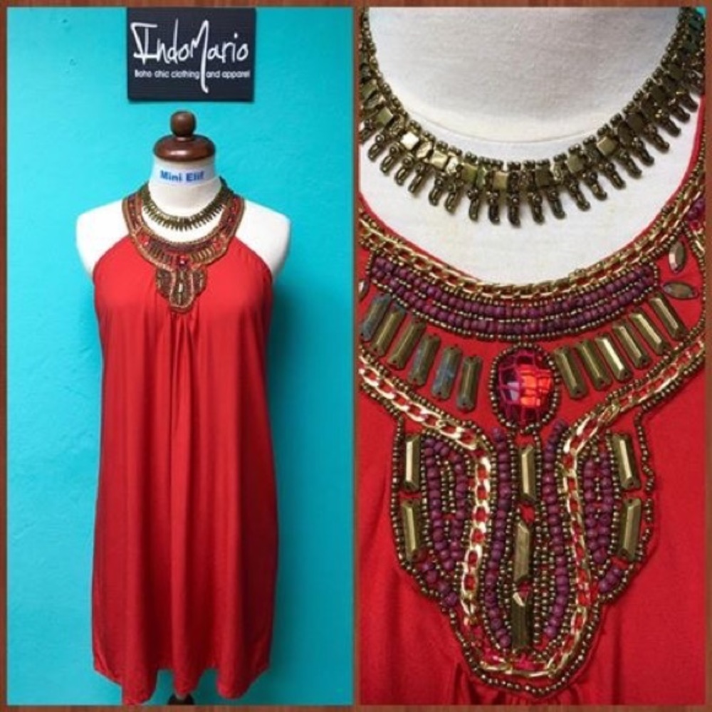 Short dress bohemian style