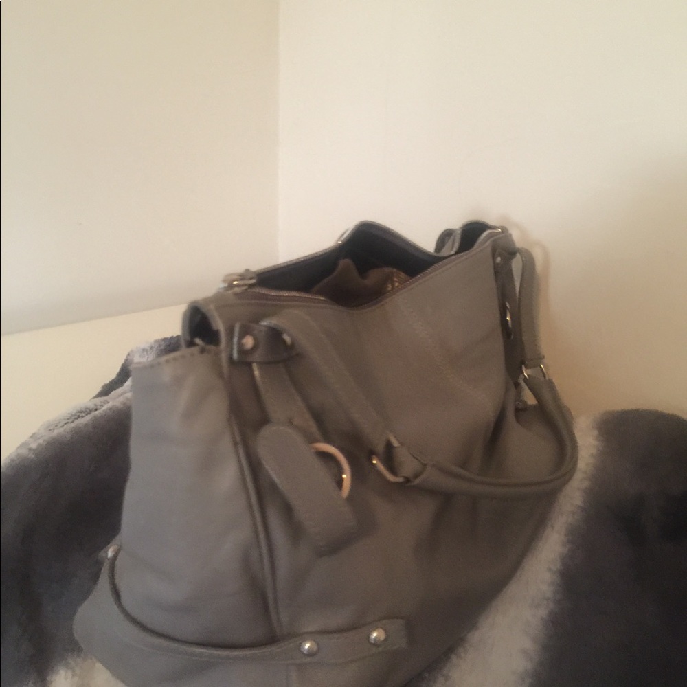 Furla soft grey leather