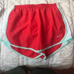 coral kids Nike shorts