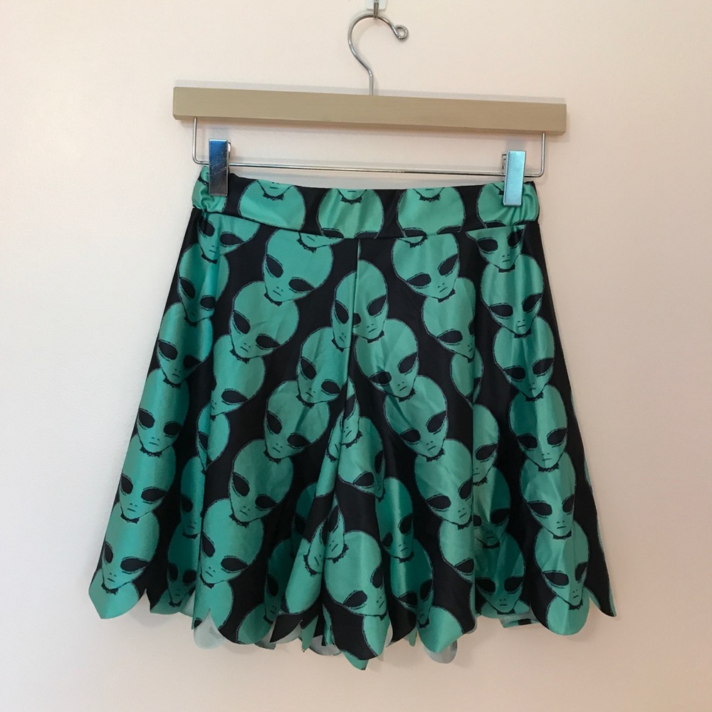 Green Alien Head Shorts