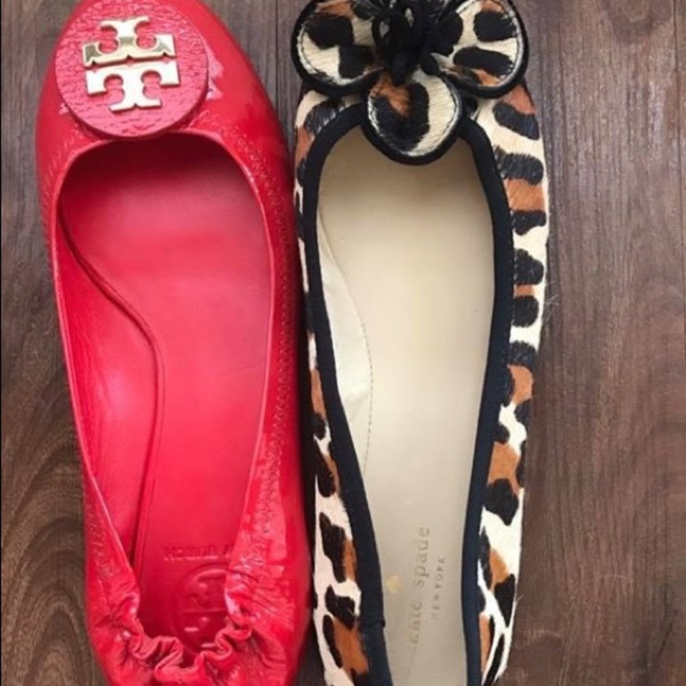 Tory Burch flats 8.5 and Kate Spade flats size 8.5