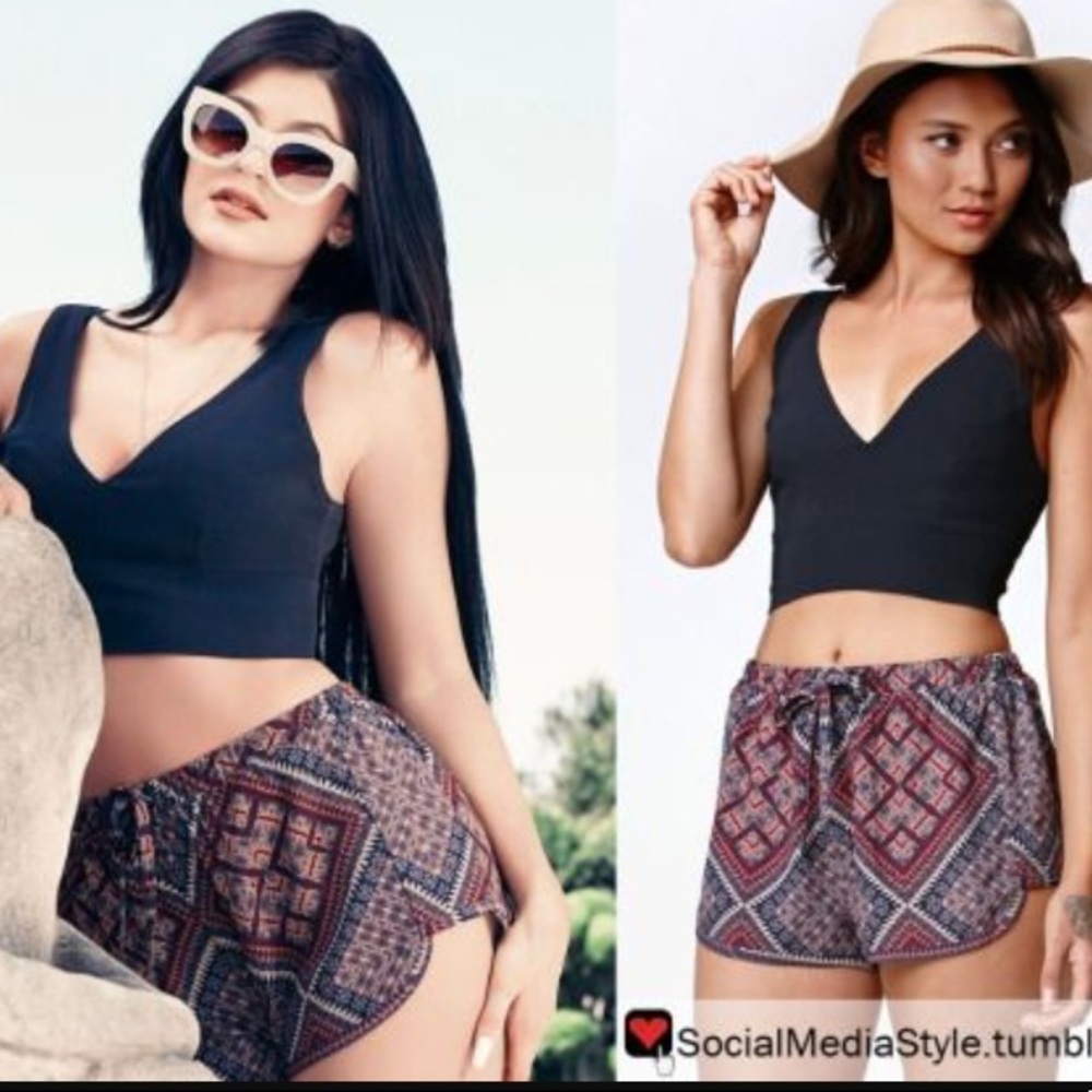 Kendall and Kylie Boho 2 pc top & shorts summer