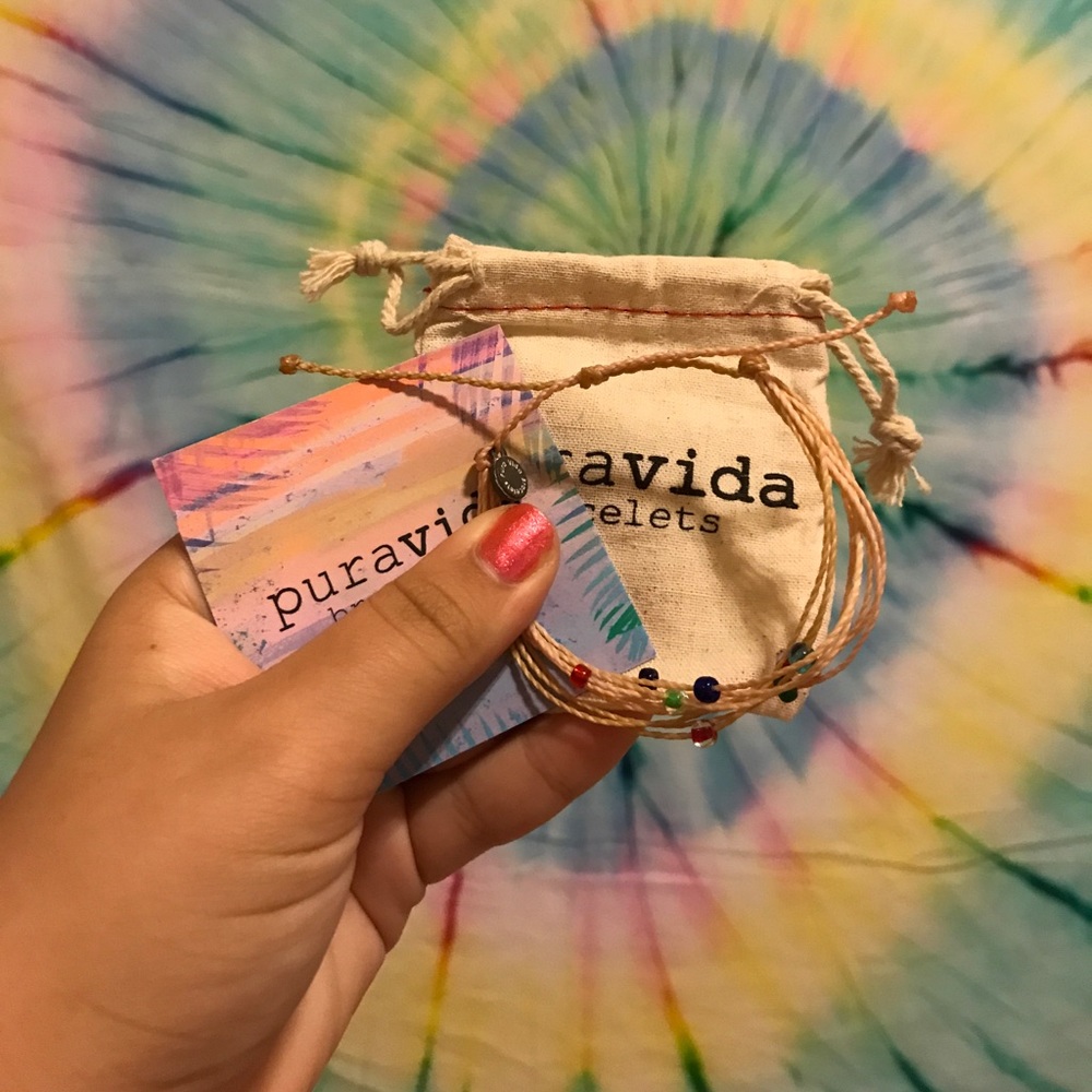 Pura Vida Tan Multi Color Beaded Bracelet