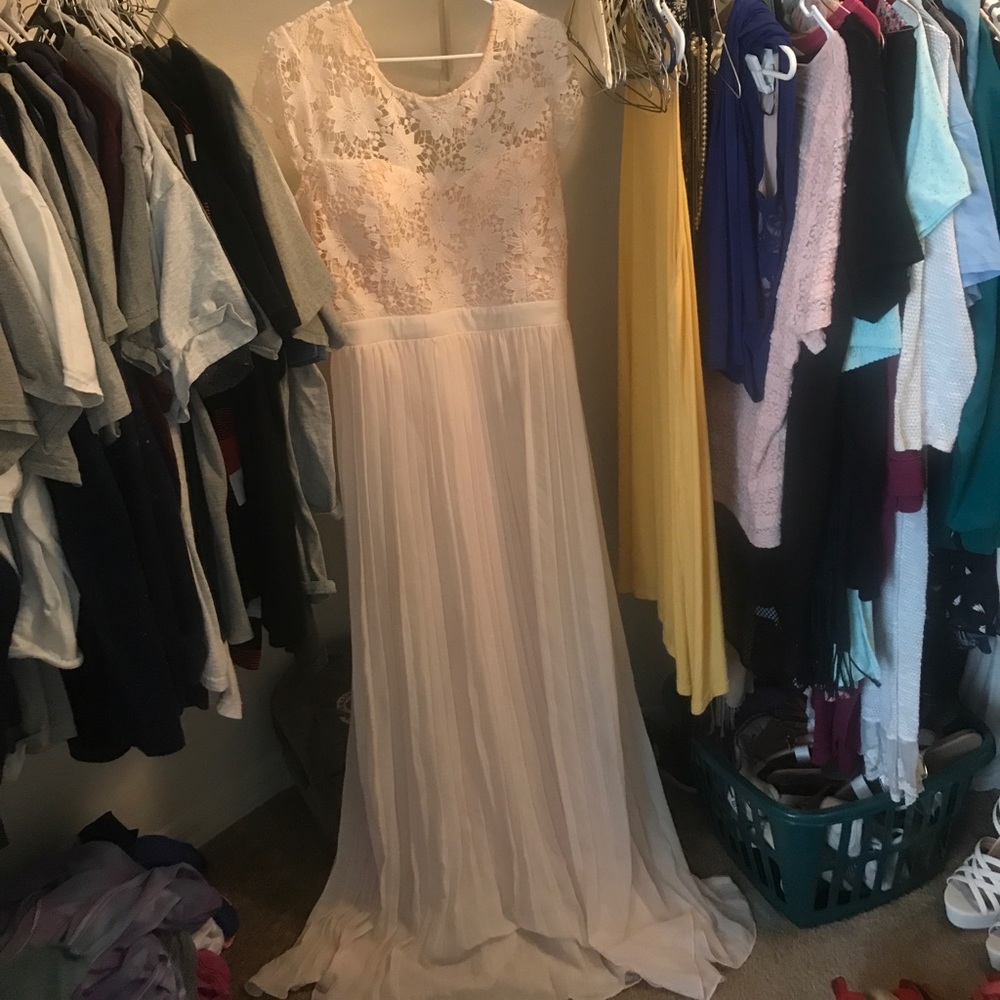 Lace top maxi dress