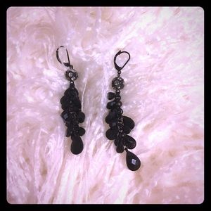 Black formal earrings