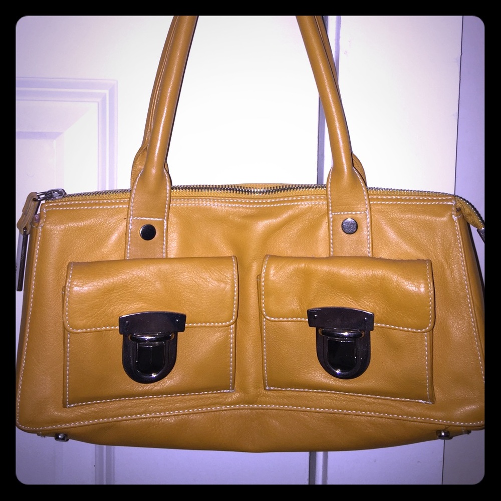 Mustard colored Perlina bag, hardly ever carried