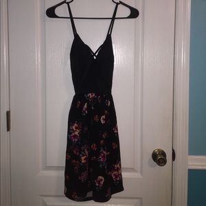 Black and floral dress