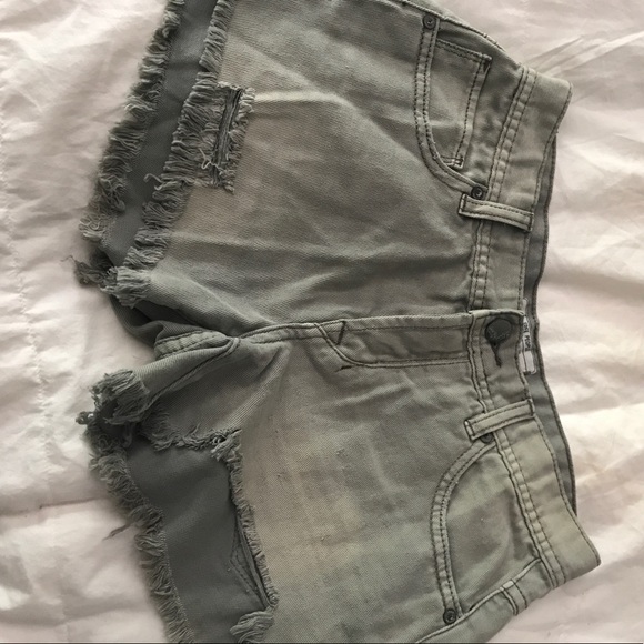 Free People gray distressed shorts - Picture 2 of 4
