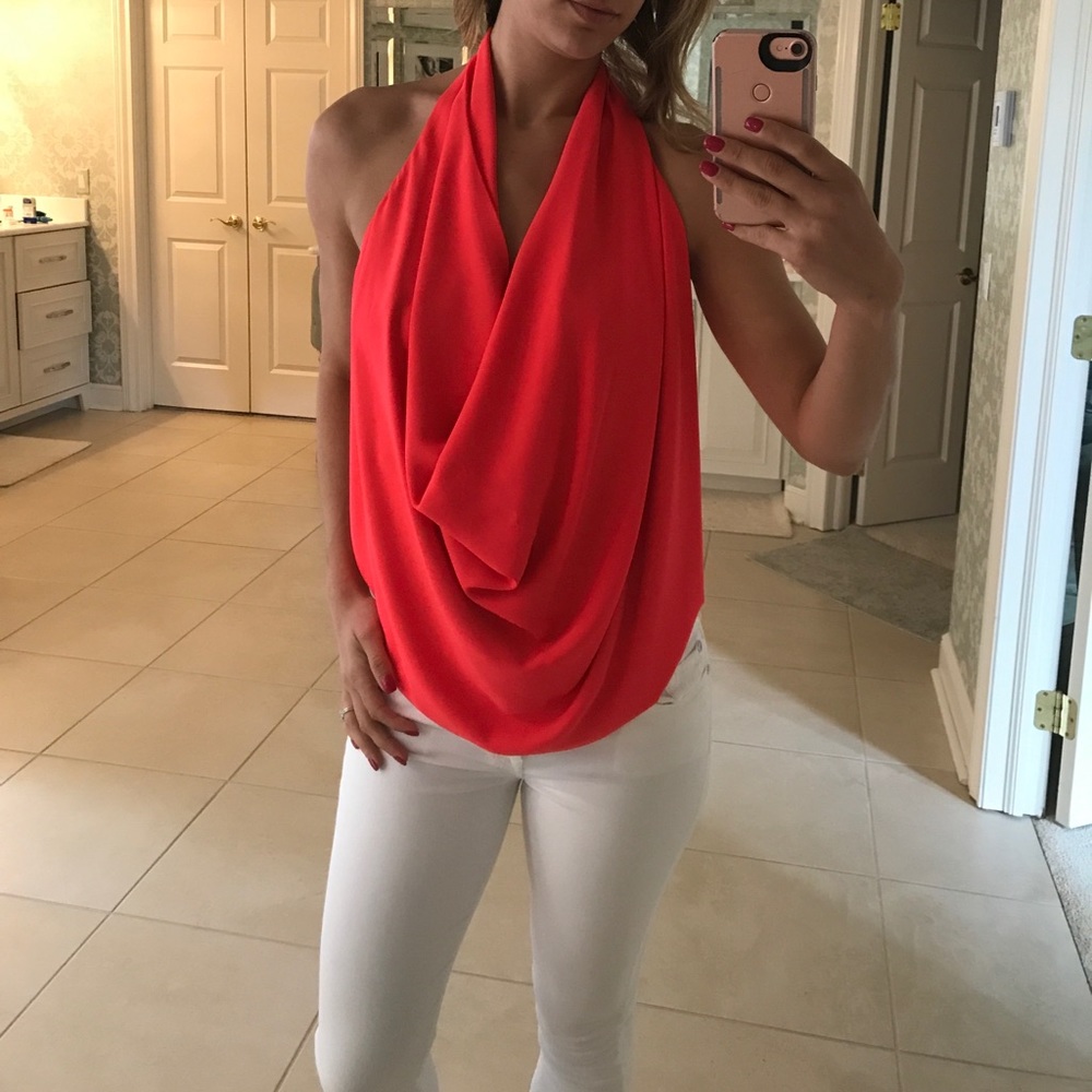 NWT Lexi Drew cowl neck halter Top