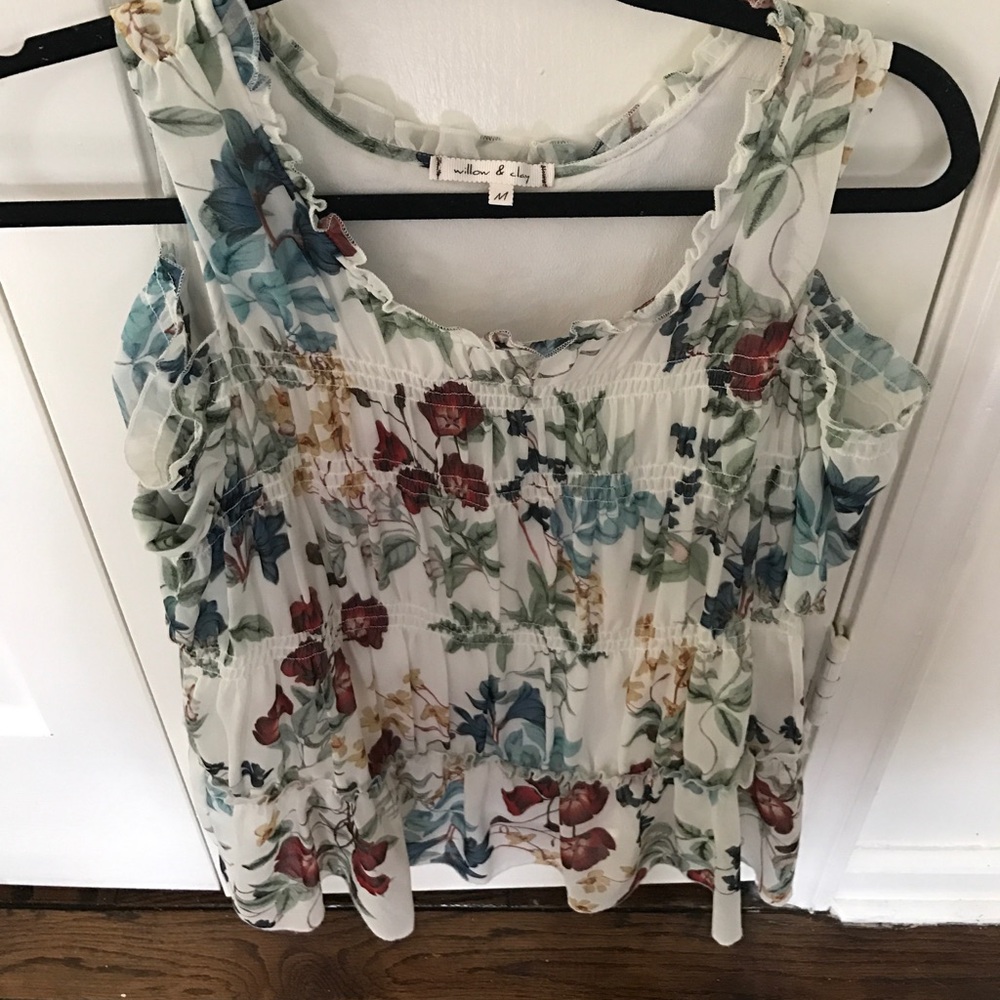 Flower silk top!